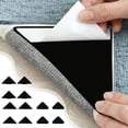 thumbnail image 1 of Sentmoon 4 Piece Carpet Corner Holders Reusable Double Sided Carpet Tape Grips To Stop Rug Curling and Sliding for Area Rugs On Tile Wood Floors In Living Room Bedroom, 1 of 7
