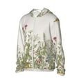 thumbnail image 2 of Daiia Herbs and Wildflowers UPF 50+ Sun Protection Hoodie Jacket Lightweight Long Sleeve Sun Shirt for Women Men with Pocket Hiking Outdoor-XX-Large, 2 of 9