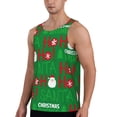 thumbnail image 2 of Haiem Cute Santa Men Workout Tank Top Gym Bodybuilding Sleeveless Muscle T Shirts Athletic Tank Breathable Workout Shirt-Small, 2 of 9
