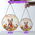 thumbnail image 5 of Happy Thanksgiving Yorkshire Terrier with Turkey Pumpkins Autumn Vibes Stained Glass Suncatcher Yorkie Dog Lover Gifts Window Hanging Sign Decor - 12018, 5 of 5