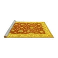 thumbnail image 2 of Ahgly Company Machine Washable Indoor Round Persian Yellow Traditional Area Rugs, 4' Round, 2 of 4