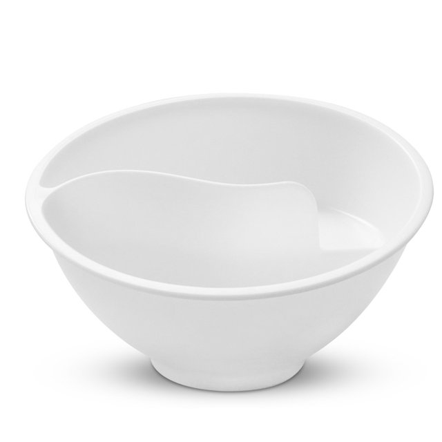 Cuenco de cereal Plato en espiral Separación Sándwich Sopa Vajilla para mezclar Cocina casera Salsa irrompible Plato de desayuno para niños Blanco Noticed HA009074-02