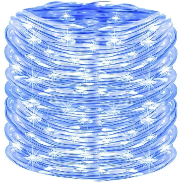 Plug in Rope Lights,200 LEDs 72ft Waterproof Outdoor String Lights, Warm White Steady Light Copper Wire for Garden, Fence, Party, Wedding Decoration