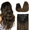 thumbnail image 1 of Extensiones de cabello humano real con clip, extensiones de cabello humano remy para mujeres, cabello humano natural,, 1 of 5