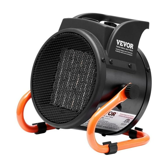 Energy Efficient 1500W PTC Heater Fan, 3 Speed Electric Heater for Greenhouse & Plant Room, Safe with Auto Overheat Protection