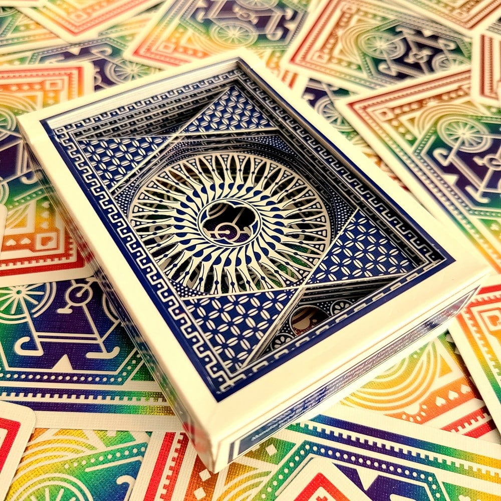Tally Ho "Spaced Cowboy" hand cut playing cards with LEDs by 3Decks Designs