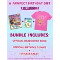 thumbnail image 2 of 4 Years Old 4th Birthday Shirt Toddler Girl Paw Patrol Birthday Gift Shirt Book and Stickers Tshirt+Book+Sticker Pink 4T, 2 of 4
