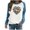Blue, variant on YUGYXL Halloween Sweatshirt for Women Funny Graphic Pullover Cute Ghost Skeleton Tops Long Sleeve Plus Size Fall Shirts Blue XL