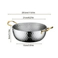thumbnail image 3 of Aonity a Hammered Ramen Pan， Stainless Noodle Pot for Cooking with Double Handles Hammered Men Pot Korean Ramen Cooking Pot for Kitchen Nonstick Ramyun Cooker for Cooking Soup//Pasta/Stew, 3 of 9