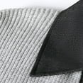 thumbnail image 4 of VNKIDY Men's Sweater Coat Autumn Winter Oversized Solid Color Contrast Collar Knitted Jacket Long Sleeve Button Front Thermal Coat With Patch Pockets For Cold Weather Cozy Knitwear, 4 of 8