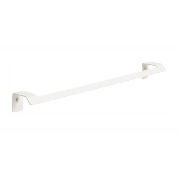Slim matte white large towel bar. Bathroom towel rail, towel rack. Colored bath accessories