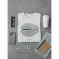 thumbnail image 3 of White Brain Top View T-Shirt Men -Image by Shutterstock, Male 3X-Large, 3 of 4