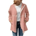 thumbnail image 2 of YUNAFFT Women's Tops, Jackets& Coat Clearance, Women's Long Sleeved Hooded Outdoor Sports Casual Jacket, 2 of 6