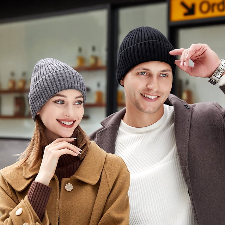 Slouchy Beanie Winter Knit Hat Cuffed Warm Lightweight Soft Beanie Cap LSQii Mens Womens Beanie Unisex Slouchy Loose Fit Knitted  main image 4
