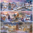 thumbnail image 2 of Pintura de diamantes de gran tamaño Diy, paisaje de invierno, casa de Navidad, mosaico, obra de arte, bordado de diamantes de imitación completo, imagen, regalos AA4482, 2 of 4