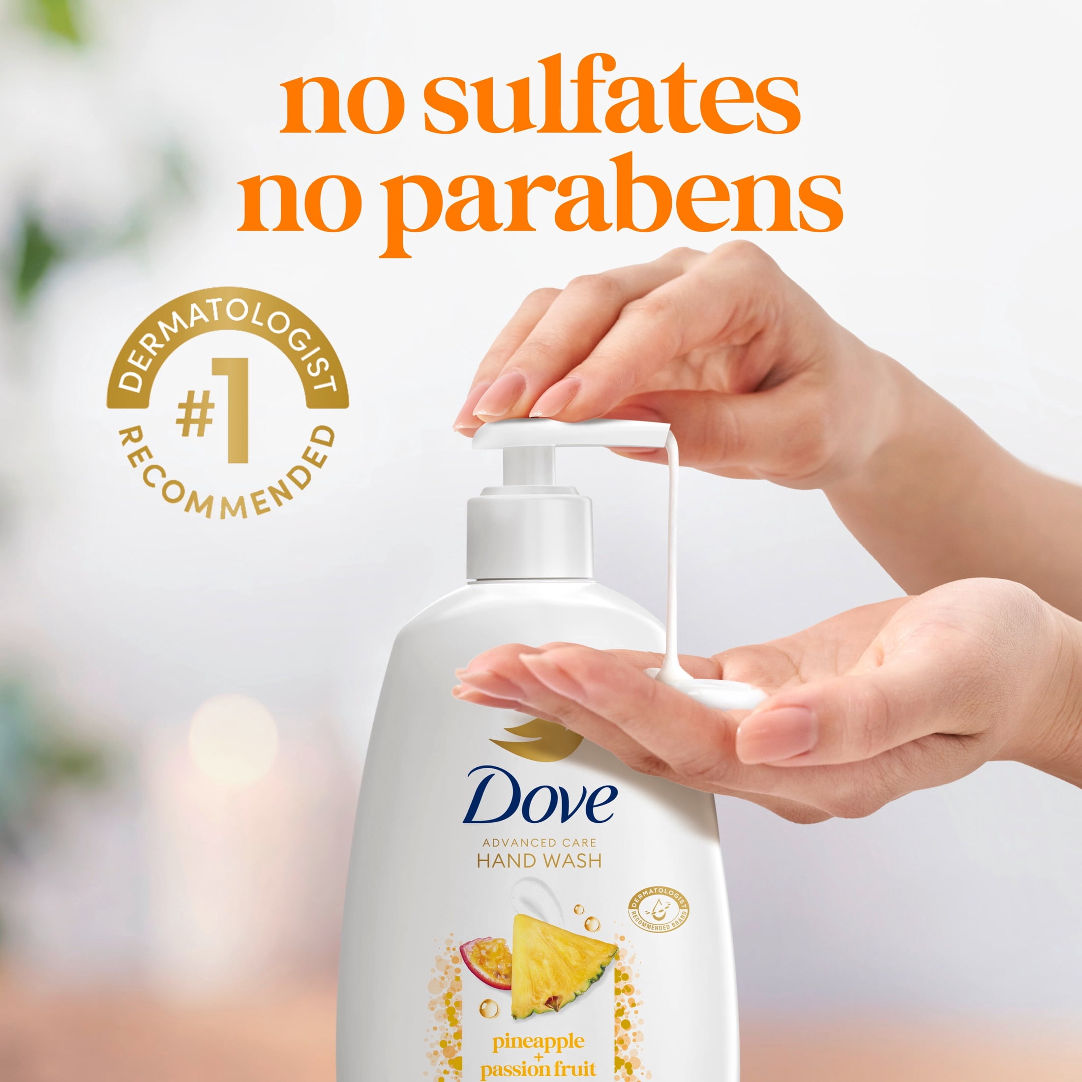 Dove Limited Edition Liquid Hand Soap Pineapple & Passionfruit Moisturizing Hand Wash for Lasting Nourishment, 12 fl oz