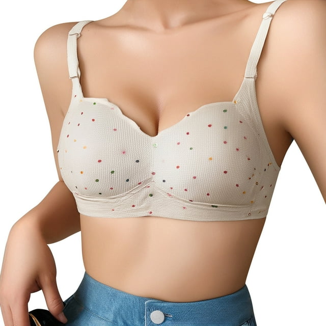 Brasier sin Varillas Mujer Sujetador Triple Fruncido, Fino, Cómodo, Transpirable y A Juego para Mujer Extra Grande
