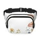 thumbnail image 1 of Fotbe Watercolor Floral Cangurera Cuadrada con Estampado de Doble Capa, Bolsa de Cintura Ajustable Mini para Hombres y Mujeres, 1 of 9