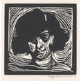 thumbnail image 2 of Henri Jonas 12x12 Gold Ornate Wood Frame and Double Matted Museum Art Print Titled - Head of a Woman (1888), 2 of 4