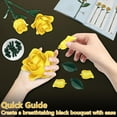 thumbnail image 6 of Brixzonecho Yellow Roses Bouquet Building Sets Compatible with Lego Flowers Botanical Collection Collectible Model for Adults Girls Gift 585PCS, 6 of 6