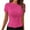 Hot Pink-04, variant on Mittory Womens Short Sleeve Textured Tops Crewneck Knit Solid Loose Casual Basic T Shirts Tee Blouses