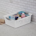 thumbnail image 3 of Sterilite Medium Ultra™ Basket, Open Plastic Storage Bin, Organization Solution, White, 3 of 6
