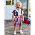 thumbnail image 6 of Cenuakty Baby Boy 4th of July Outfit 3M 6M 12M 18M Star Striped Short Sleeve Bowtie Romper and Suspender Shorts 2 Piece Summer Set, 6 of 9