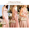 thumbnail image 2 of JKCCZLL Women Elegant Evening Clutch Bag Purse with Detachable Chain Shoulder Crossbody Bags, Handbag for Wedding Party,Apricot,party, 2 of 6