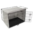 thumbnail image 6 of Grey Dog Crate Cover, Big Leaves on Old Fashion Floral Background Feminine Dramatic Style Retro Graphic Print, Easy to Use Pet Kennel Cover Small Dogs Puppies Kittens, 7 Sizes, Grey, by Ambesonne, 6 of 6