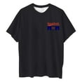 thumbnail image 4 of WREESH Oversized T-Shirt Women's Short Sleeve Baseball Shirt Front and Back Print Top Black, 4 of 5