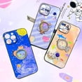 thumbnail image 3 of Compatible with iPhone 14 Pro Max Case 360° Rotatable Quicksand Ring Holder Stand Astronaut Pattern Diamond Bling Glitter Fashion Luxury Protection Shockproof Cover for Women Girls, 3 of 10