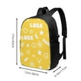 thumbnail image 4 of YFYANG 17" Laptop Backpack, Yellow Funny Symbol Doodle Fashion Travel Work Backpack with USB and Headphone Cable Interface for Men and Women, 4 of 8