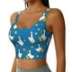 thumbnail image 2 of Fotbe Cartoon Goose Sujetador Deportivo Largo sin Aros para Mujer con Almohadillas y Soporte Medio, Transpirable y Absorbente, Camiseta Tipo Chaleco o Tank Top-X-Large, 2 of 8