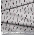 thumbnail image 3 of Soimoi Gray Cotton Poplin Fabric Artistic Leaves Print Fabric by Yard 56 Inch Wide, 3 of 3