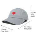 thumbnail image 3 of DALIX Pixel Heart Hat Womens Dad Hats Cotton Caps Embroidered Valentines Gray, 3 of 7