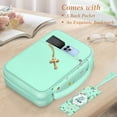 thumbnail image 7 of FINPAC Bible Cover, Carrying Book Case Church Bag Bible Protective with Handle and Zippered Pocket, Perfect Gift for Men Women Father, Floral Light Green, 7 of 7