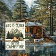 thumbnail image 4 of Life Is Better By The Campfire Camping Garden Flag 12 x 18 Inch Double Sided, RV Campsite Camper Yard Outdoor Decoration, 4 of 6