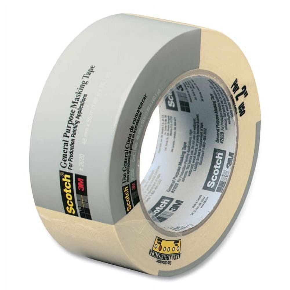 Commercial-Grade Masking Tape For Production Painting, 3" Core, 1.88" X 60 Yds, Natural | Bundle of 5 Rolls