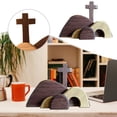 thumbnail image 1 of Easter Decorations for Home The Empty Tomb Easter Scene and Cross Decoration, Wooden Tomb Easter Tray Bundle Kit, Handcrafted Cross Figurines Decor Christian Home Wall Shelf, 1 of 5