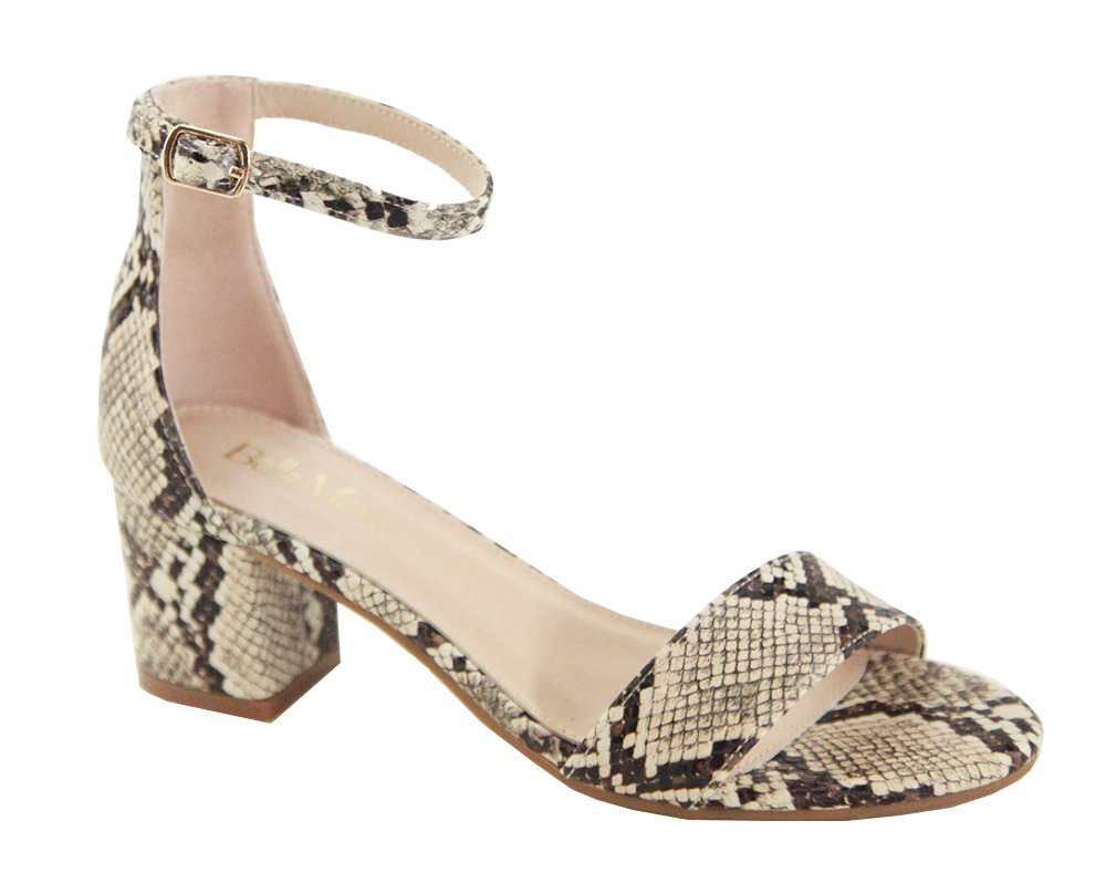BELLAMARIE NXT-11 Women Ankle Strappy Wood Like Wedge Platform Sandal Size:7.5 Color:WHITE