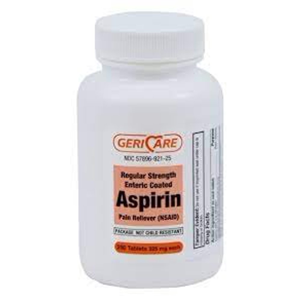Gericare Enteric Coated Aspirin Tablets, 325 mg, 100 Count Walmart