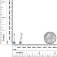 thumbnail image 6 of Gem Stone King 14K White Gold Persian Blue Moissanite Earrings for Women | 0.46 Cttw | Gemstone Birthstone | Round 4MM, 6 of 6