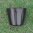 thumbnail image 2 of MYG 100pcs Garden Black Plastic Breathable Nutritional Plant Containers, 2 of 4