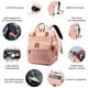 thumbnail image 4 of Bolsa de pañales con cambiador, mochila impermeable 3 en 1 para pañales de bebé con cambiador plegable, mochila de viaje grande para bebé niña, rosa melocotón, 4 of 5