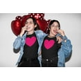 thumbnail image 2 of Floral Heart or Love Valentine T-Shirt for Wife, GF, Women & Girls (Distressed) Black, 2 of 7