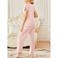 thumbnail image 4 of Avidlove 2 Pack Womens Pajamas Short Sleeve Sleepwear Top with Pants Super-Soft Printed Lounge Sets S-XXL, 4 of 8