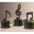 thumbnail image 2 of Uttermost Notes de Musique Figurines en Bois Métal et MDF en Noir Vieilli (Lot de 3), 2 of 2