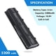 thumbnail image 1 of Batería NATNO para portátil HP Pavilion Serie G7 g7-1070us g7-107 593553-001 10.8V 5200mAh, 1 of 2