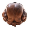 thumbnail image 6 of NOVICA Artisan Handcarved Wood Sculpture Suar Yogi in Bali Brown Indonesia Yoga People Portraits [7.5in H x 8.25in W x 7.75in D] ' Meditating Yogi' 7.5 In., 6 of 8
