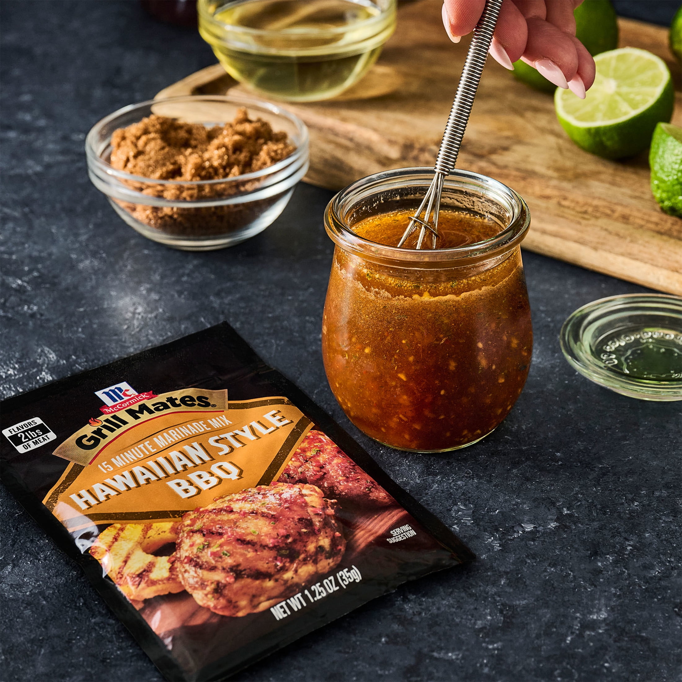 (8 pack) McCormick GRILL MATES Hawaiian Style BBQ Marinade Mix, 1.25 oz Bag